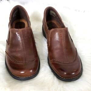 Earth Origins Veronica Brown Leather Loafers Driving Comfy Womens Travel Shoes